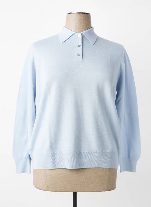 Polo manches longues manches longues bleu MONTAGUT femme