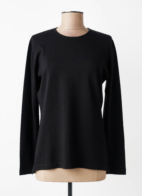 Pull coupe cintrée manches longues noir MONTAGUT femme