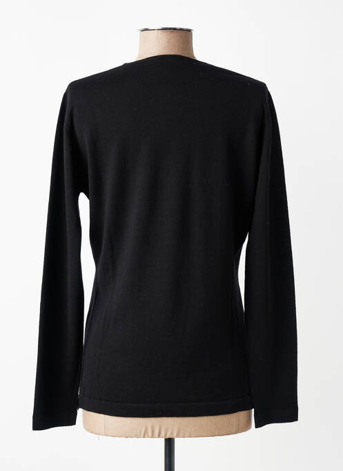 Pull coupe cintrée manches longues noir MONTAGUT femme