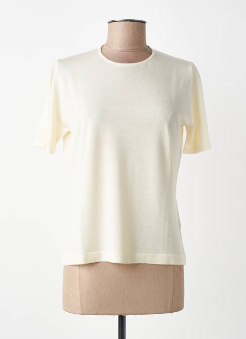 T-shirt stretch manches courtes beige MONTAGUT femme