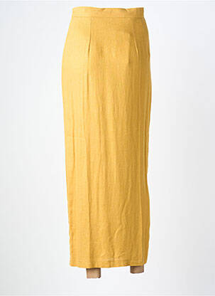 Jupe longue coupe droite jaune CANNISSE femme