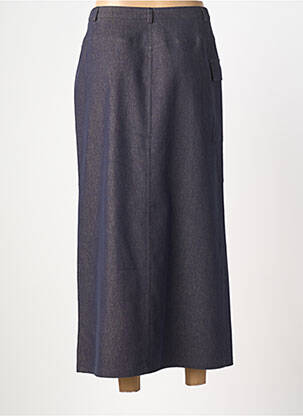 Jupe longue coupe droite bleu FEDORA femme