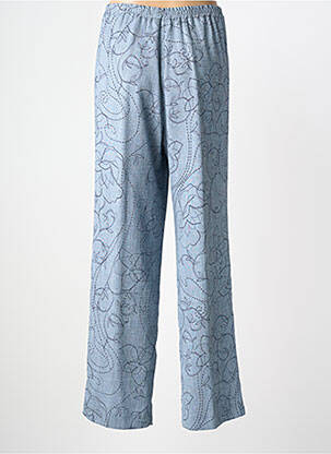 Pantalon droit tissage crêpe taille normale bleu PIER BÉ femme