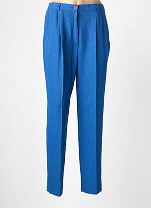 Pantalon droit tissage crêpe taille normale bleu PIER BÉ femme