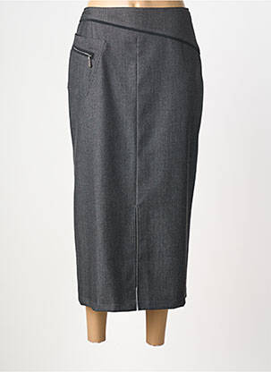 Jupe longue fermeture zippée au dos gris MITSOUKI femme