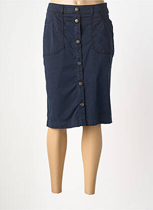Jupe mi-longue fermeture zip latéral bleu ARMOR LUX femme