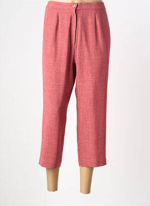 Pantacourt coupe droite taille normale rouge PRUNELLE femme