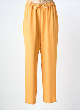 Pantalon droit tissage popeline taille normale orange PIER BÉ femme