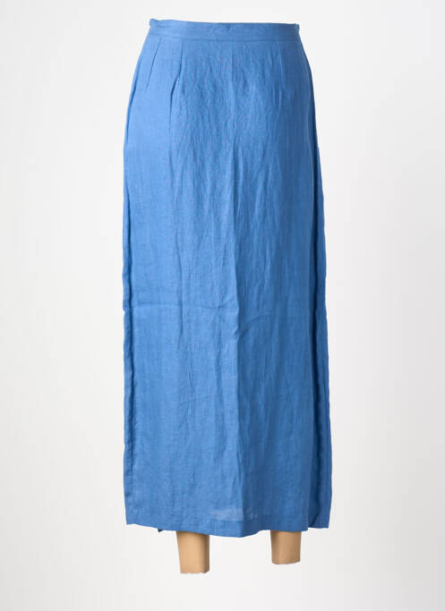 Jupe longue coupe droite bleu CANNISSE femme