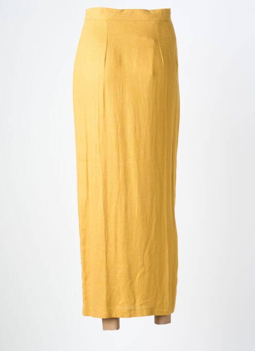 Jupe longue coupe droite jaune CANNISSE femme