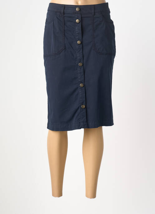 Jupe mi-longue fermeture zip latéral bleu ARMOR LUX femme