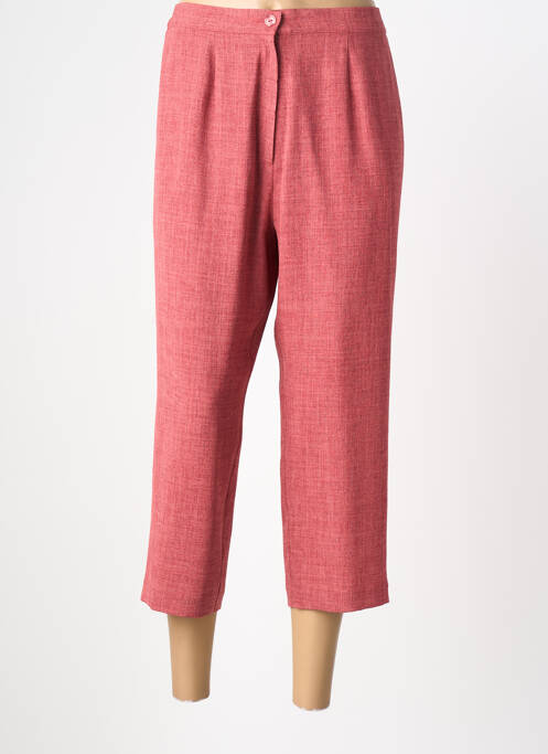 Pantacourt coupe droite taille normale rouge PRUNELLE femme