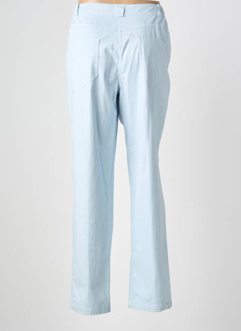 Pantalon chino tissage popeline taille normale bleu PIER BÉ femme