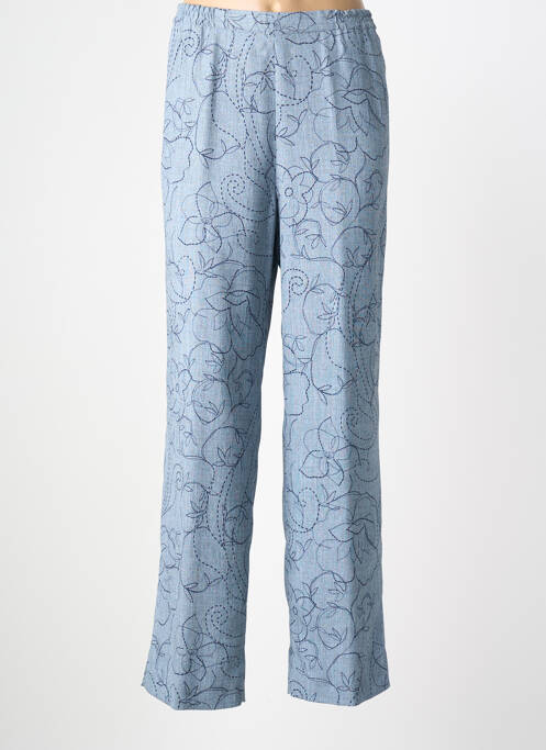 Pantalon droit taille élastique taille normale bleu PIER BÉ femme