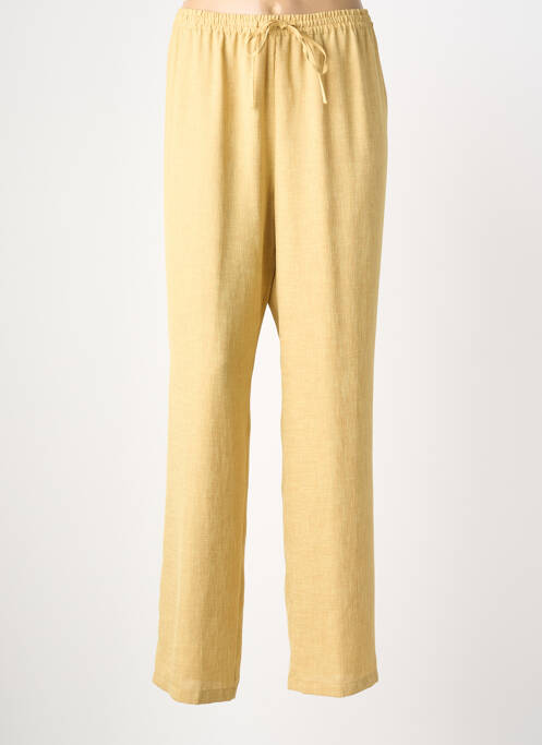 Pantalon droit taille élastique taille normale jaune PRUNELLE femme