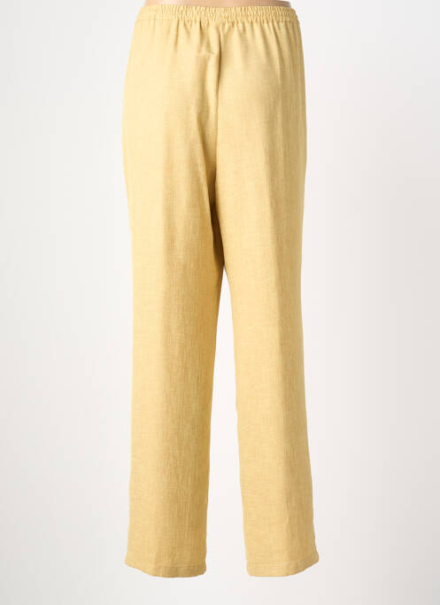 Pantalon droit taille élastique taille normale jaune PRUNELLE femme