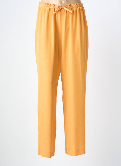 Pantalon droit tissage popeline taille normale orange PIER BÉ femme