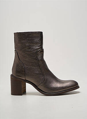 Bottines/boots tissage satiné talon de 4 à 6cm argent ALIWELL femme
