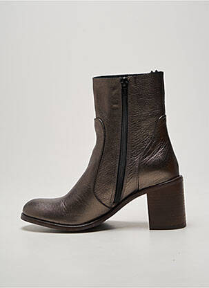 Bottines/boots tissage satiné talon de 4 à 6cm argent ALIWELL femme