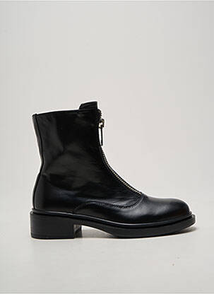 Bottines/boots tissage satiné talon plat jusqu'à 3cm noir NIMAL femme
