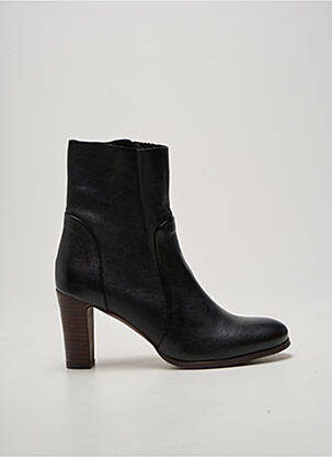 Bottines/boots tissage satiné talon de 7 à 9cm noir ALIWELL femme
