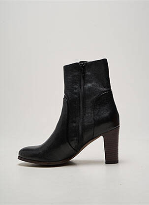 Bottines/boots tissage satiné talon de 7 à 9cm noir ALIWELL femme