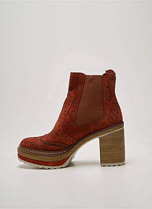 Bottines/boots talon bottier talon de 7 à 9cm orange PONS QUINTANA femme