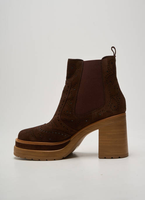 Bottines/boots talon bottier talon de 7 à 9cm marron PONS QUINTANA femme