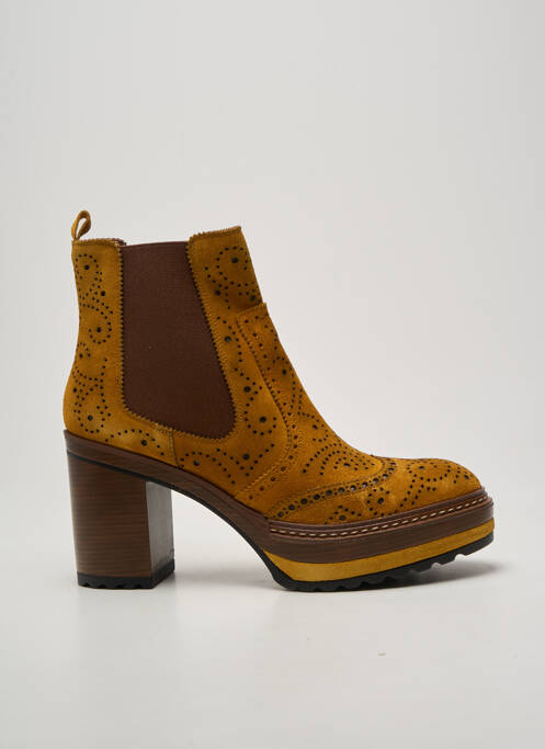 Bottines/boots talon bottier talon de 7 à 9cm jaune PONS QUINTANA femme