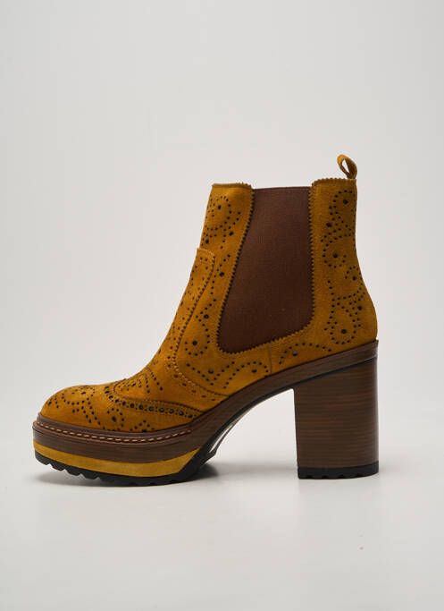 Bottines/boots talon bottier talon de 7 à 9cm jaune PONS QUINTANA femme