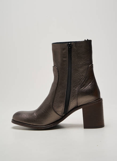 Bottines/boots tissage satiné talon de 4 à 6cm argent ALIWELL femme