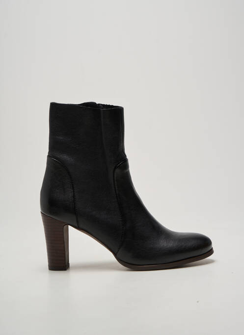 Bottines/boots tissage satiné talon de 7 à 9cm noir ALIWELL femme
