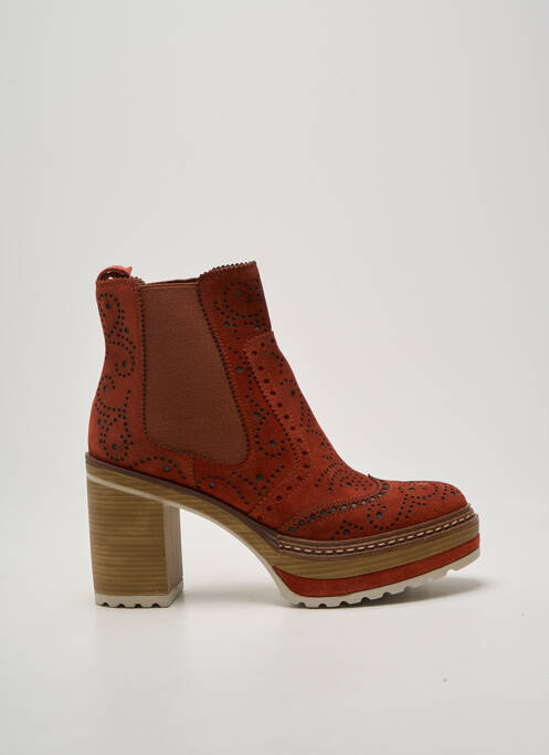 Bottines/boots talon bottier talon de 7 à 9cm orange PONS QUINTANA femme
