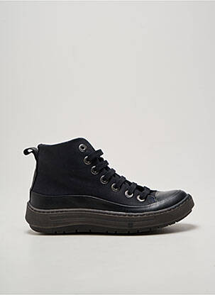 Baskets fermeture zip et lacets talon plat jusqu'à 3cm bleu CHACAL femme