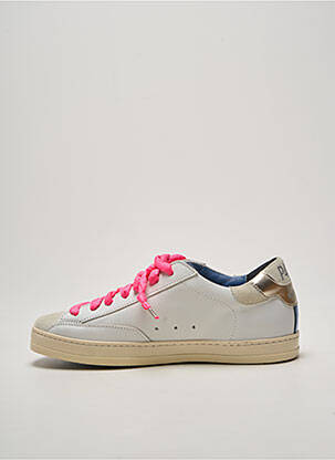 Baskets bout rond talon plat jusqu'à 3cm blanc P448 femme