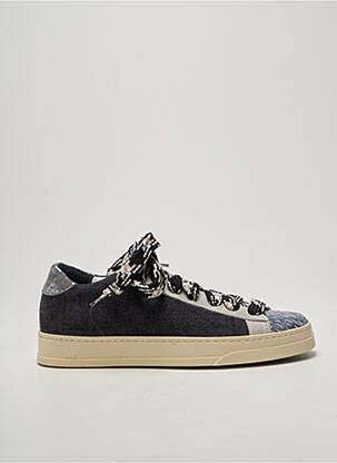 Baskets semelle amovible talon plat jusqu'à 3cm gris P448 femme