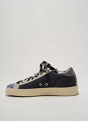 Baskets semelle amovible talon plat jusqu'à 3cm gris P448 femme