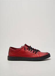 Baskets fermeture elastique talon plat jusqu'à 3cm rouge CHACAL femme