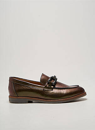 Mocassins chiquet talon plat jusqu'à 3cm vert ALIWELL femme