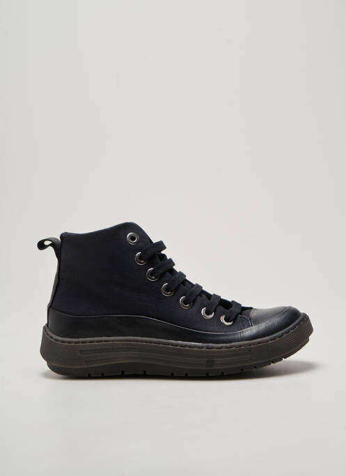 Baskets fermeture zip et lacets talon plat jusqu'à 3cm bleu CHACAL femme