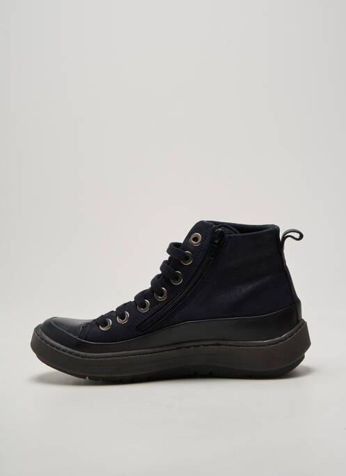 Baskets fermeture zip et lacets talon plat jusqu'à 3cm bleu CHACAL femme