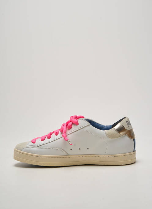 Baskets bout rond talon plat jusqu'à 3cm blanc P448 femme