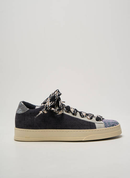 Baskets semelle amovible talon plat jusqu'à 3cm gris P448 femme