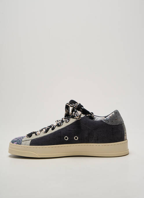 Baskets semelle amovible talon plat jusqu'à 3cm gris P448 femme