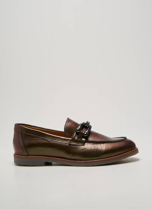 Mocassins chiquet talon plat jusqu'à 3cm vert ALIWELL femme