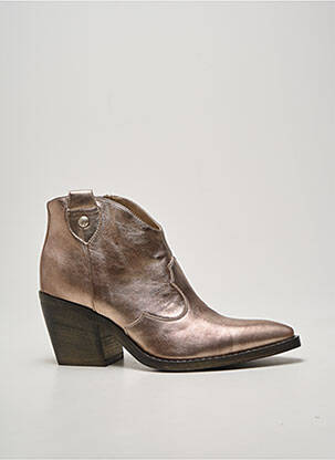Bottines/boots tissage satiné talon de 7 à 9cm marron NERO GIARDINI femme