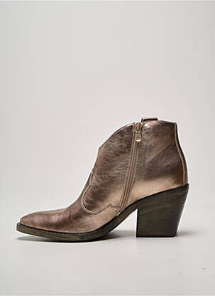 Bottines/boots tissage satiné talon de 7 à 9cm marron NERO GIARDINI femme