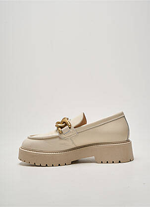 Mocassins effet froissé talon de 4 à 6cm beige NERO GIARDINI femme