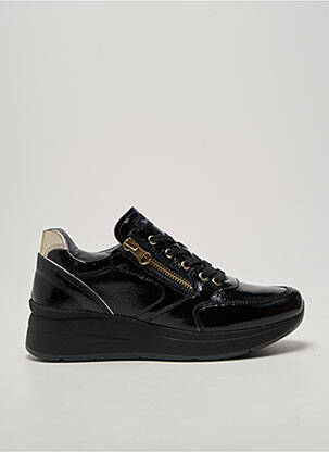 Baskets fermeture zip et lacets talon de 4 à 6cm noir NERO GIARDINI femme