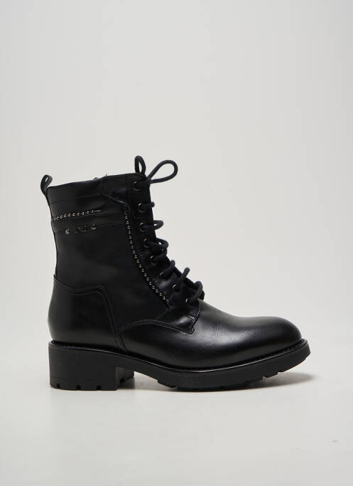 Bottines/boots fermeture zip et lacets talon plat jusqu'à 3cm noir NERO GIARDINI femme
